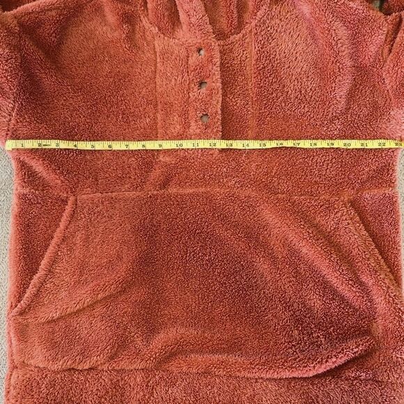 Roxy Surf Spray Rust Orange Fuzzy Hooded Pullover Jacket - Size Large - Picture 6 of 15